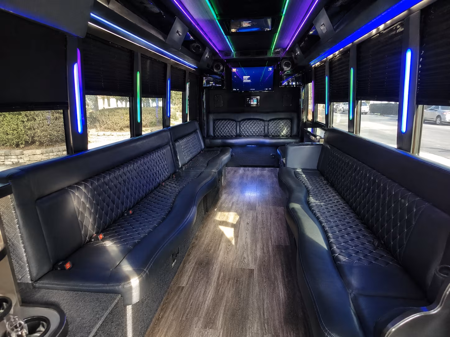 eagan 15 passenger party bus interior