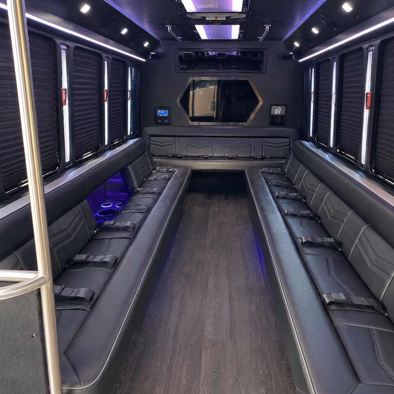eagan 18 passenger party bus interior