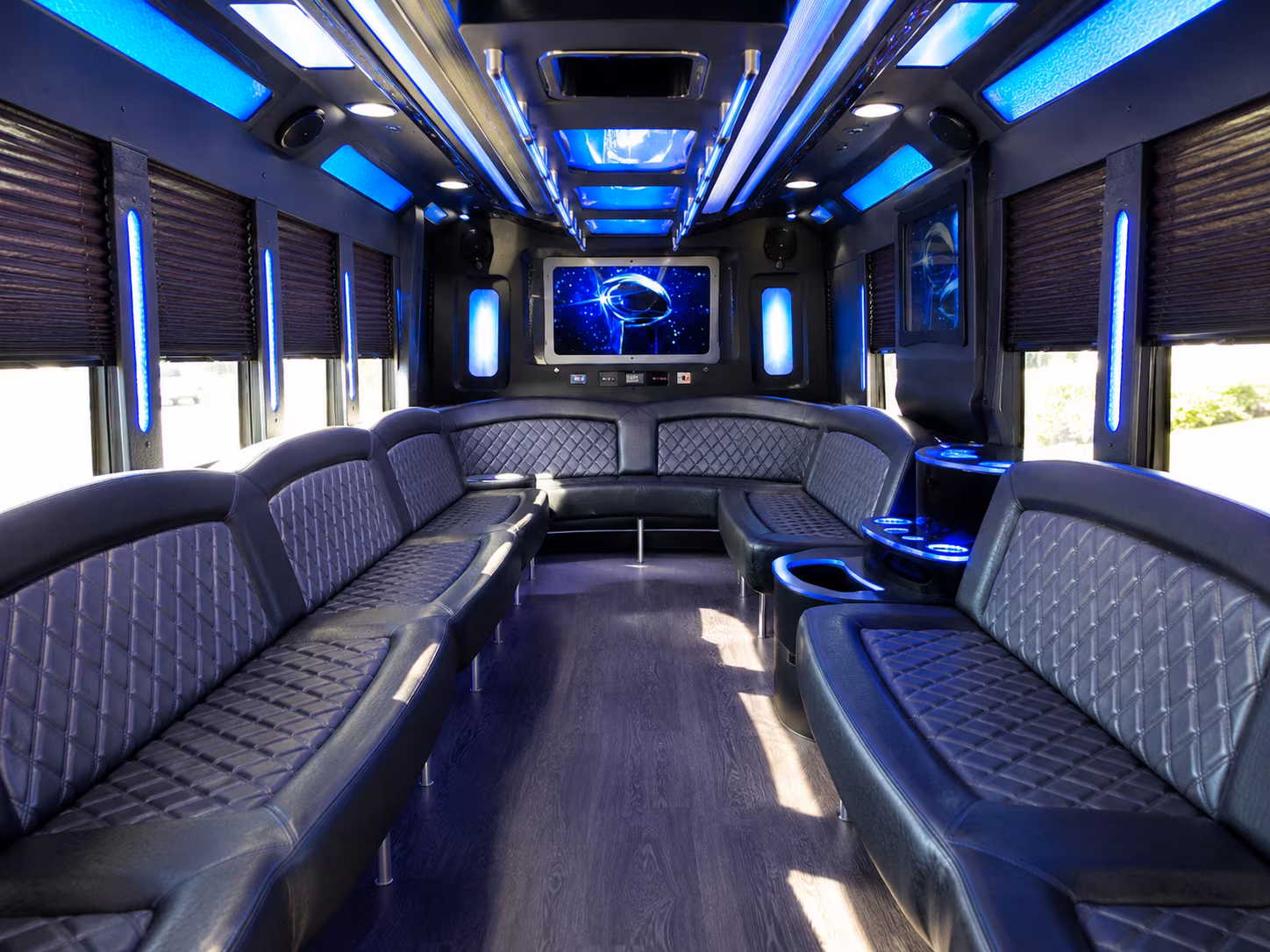 eagan 28 passenger party bus inside