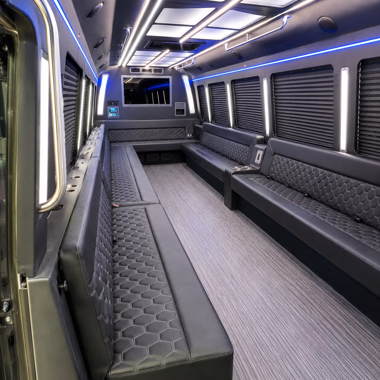 eagan 40 passenger party bus interior