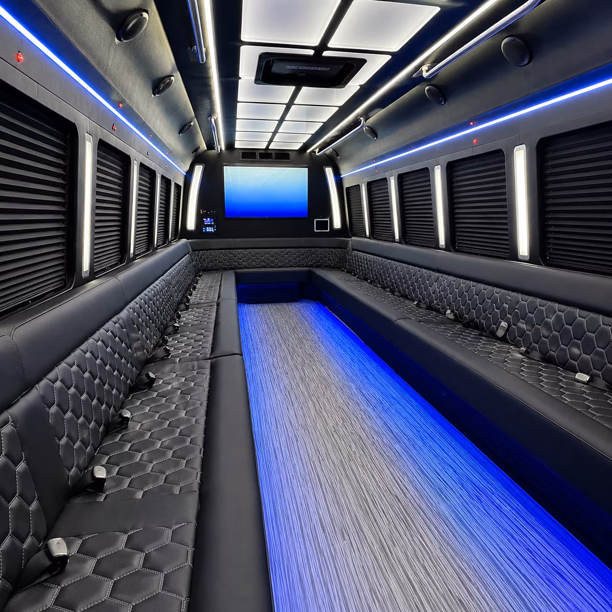 eagan 50 passenger party bus inside
