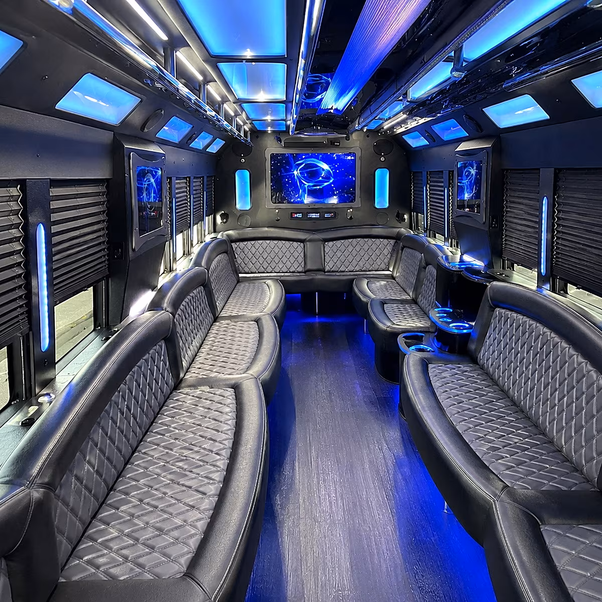eagan 50 passenger party bus interior