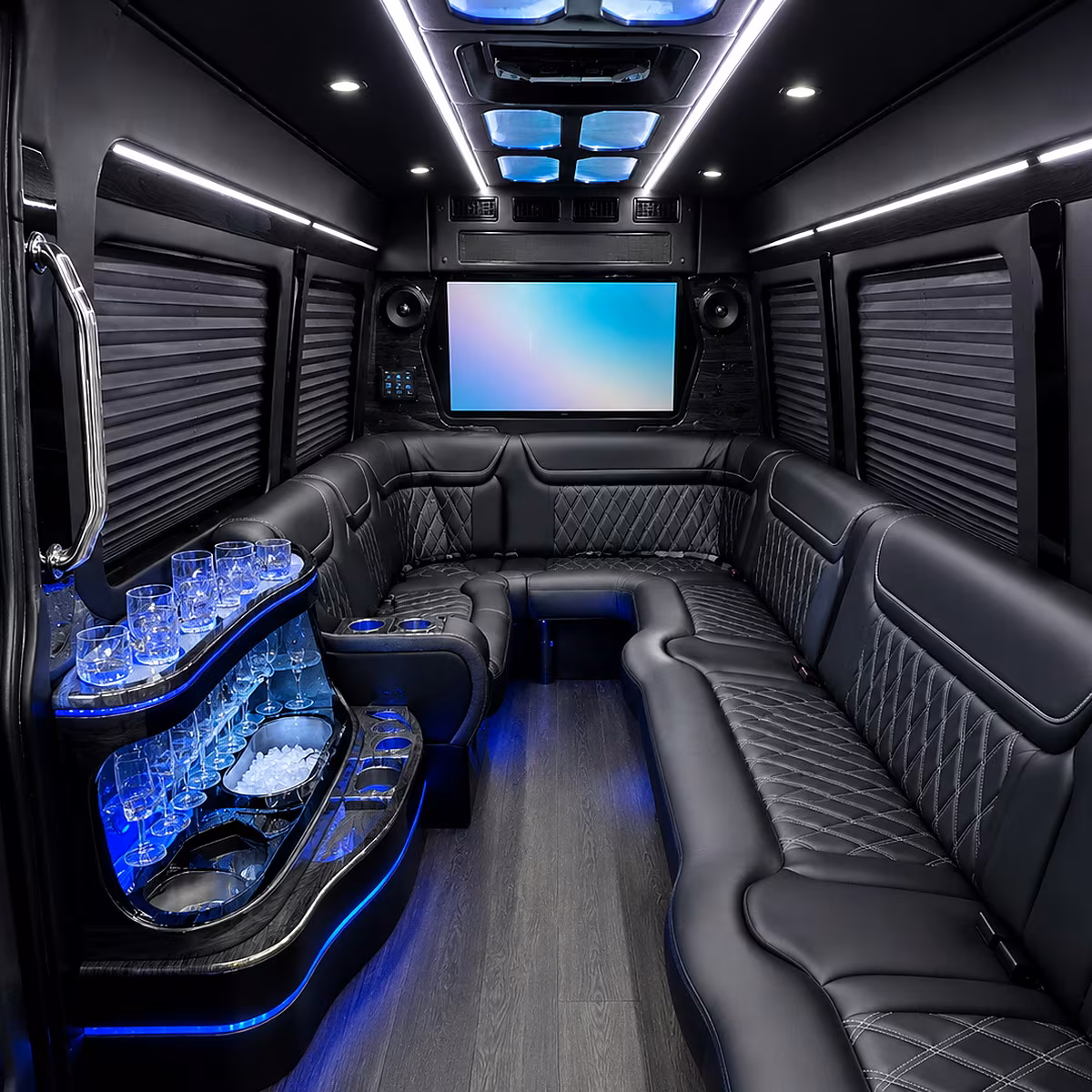 eagan party bus rental interior